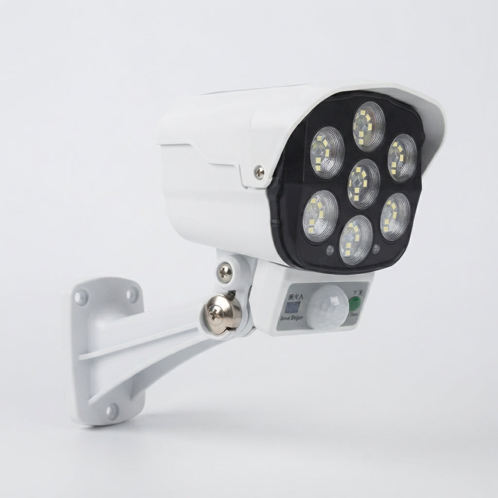Reflector Solar con Forma de Cámara | Iluminación y Seguridad Antirrobo ☀️