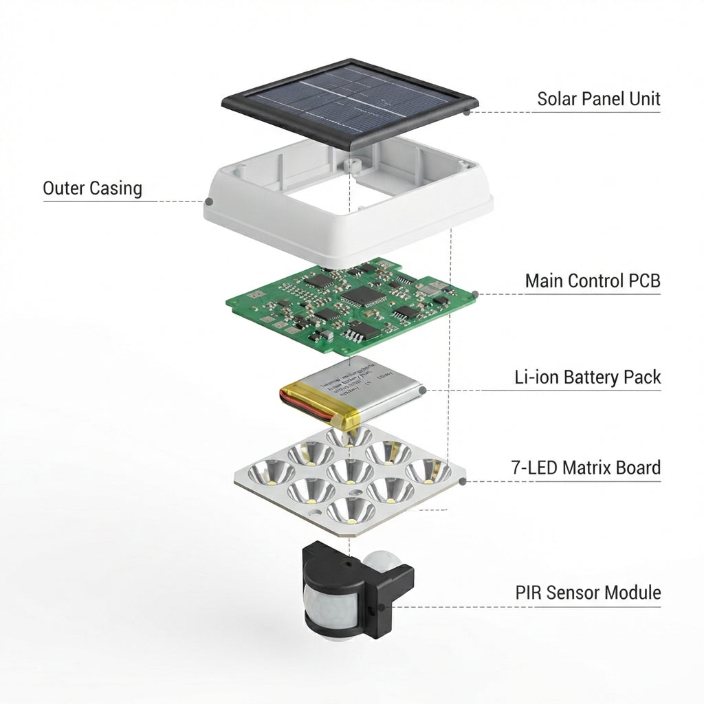 Reflector Solar con Forma de Cámara | Iluminación y Seguridad Antirrobo ☀️