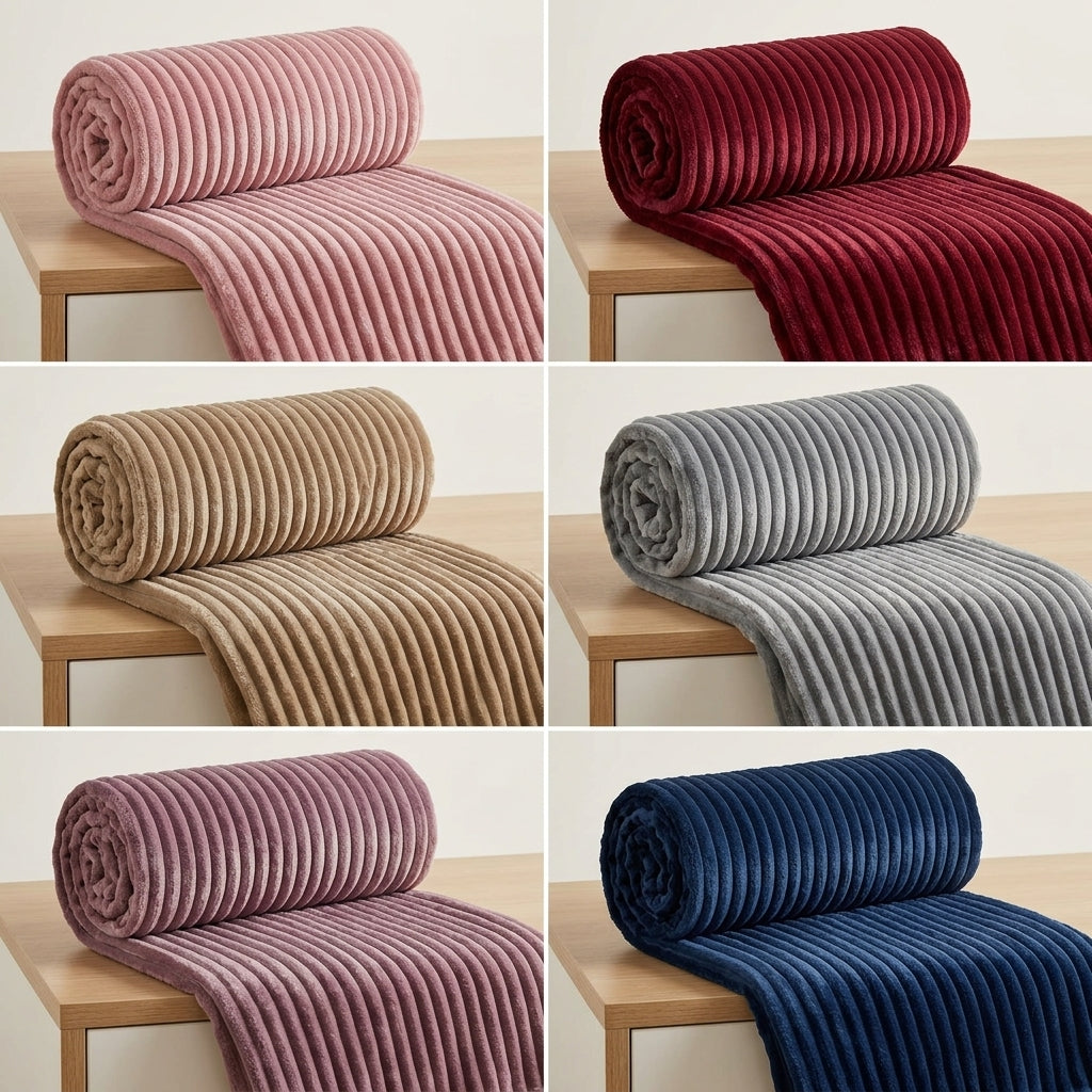Cobija Luxury Velvet 3D Premium – Ultra Suave, Acanalada y Abullonada 198 × 210 cm ✨