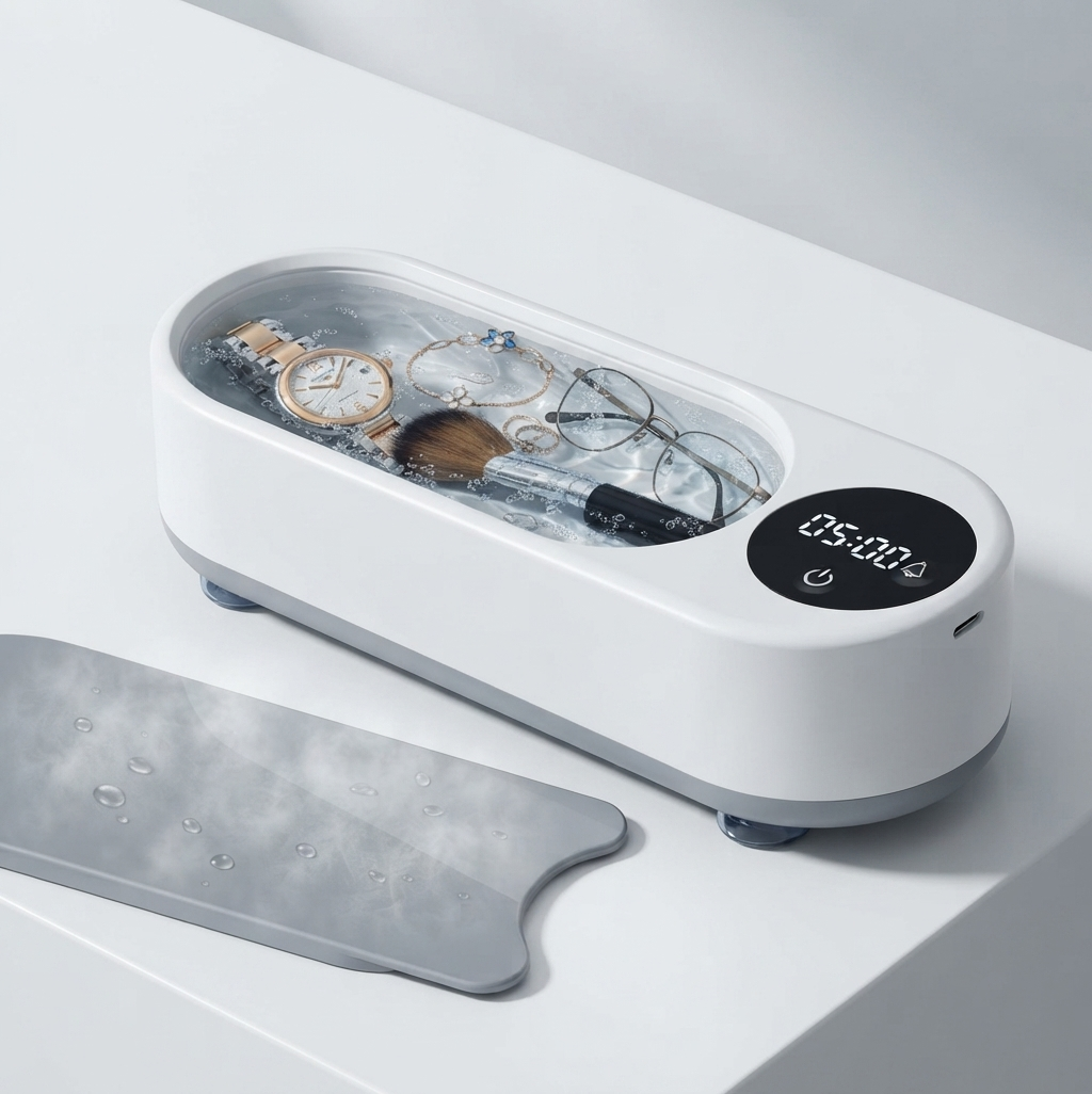 Limpiador Ultrasónico Portátil para Joyas, Gafas y Relojes